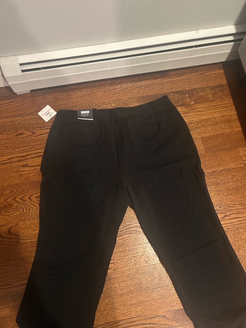 Rafaella Black Cury Straight-Leg Short Length Dress Pants